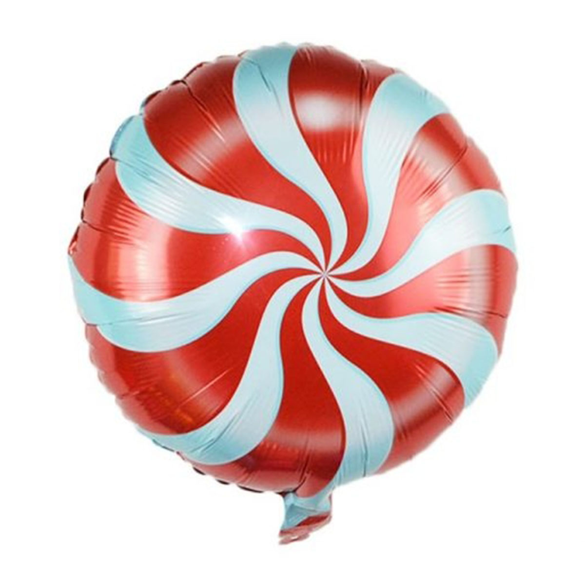 Red Candy Swirl Windmill Point Foil Balloons